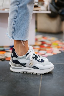 LIUJO AMAZING 42 CALF DENIM WHITE
