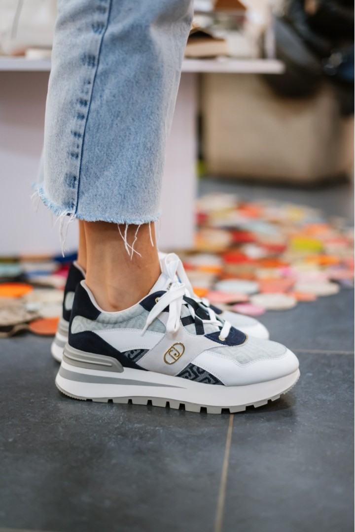LIUJO AMAZING 42 CALF DENIM WHITE