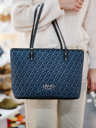LIUJO S TOTE DRESS BLUE