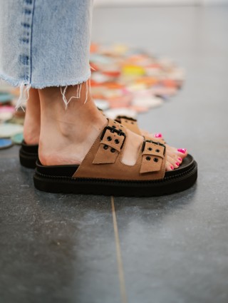 SCHMOOVE STELLA BUCKLE TAN