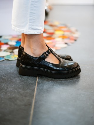 TAMARIS 24324 BLACK CROCO