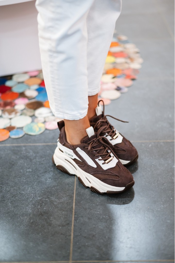 STEVE MADDEN POSSESSION BROWN OFF WHITE