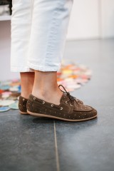 DWRS LATTY SMALL STUDS DARK BROWN