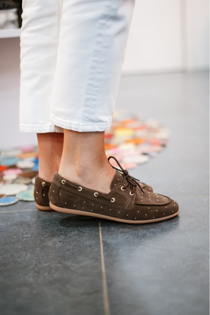 DWRS LATTY SMALL STUDS DARK BROWN