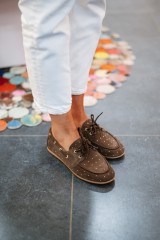 DWRS LATTY SMALL STUDS DARK BROWN