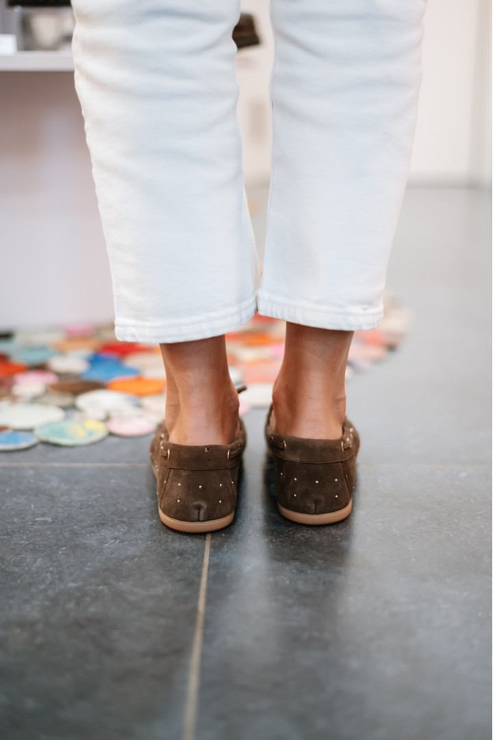DWRS LATTY SMALL STUDS DARK BROWN