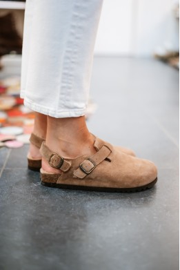 SCHOLL FAE BACKSTRAP TAUPE
