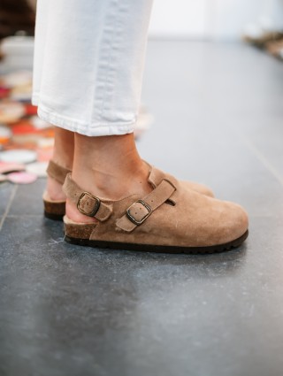 SCHOLL FAE BACKSTRAP TAUPE