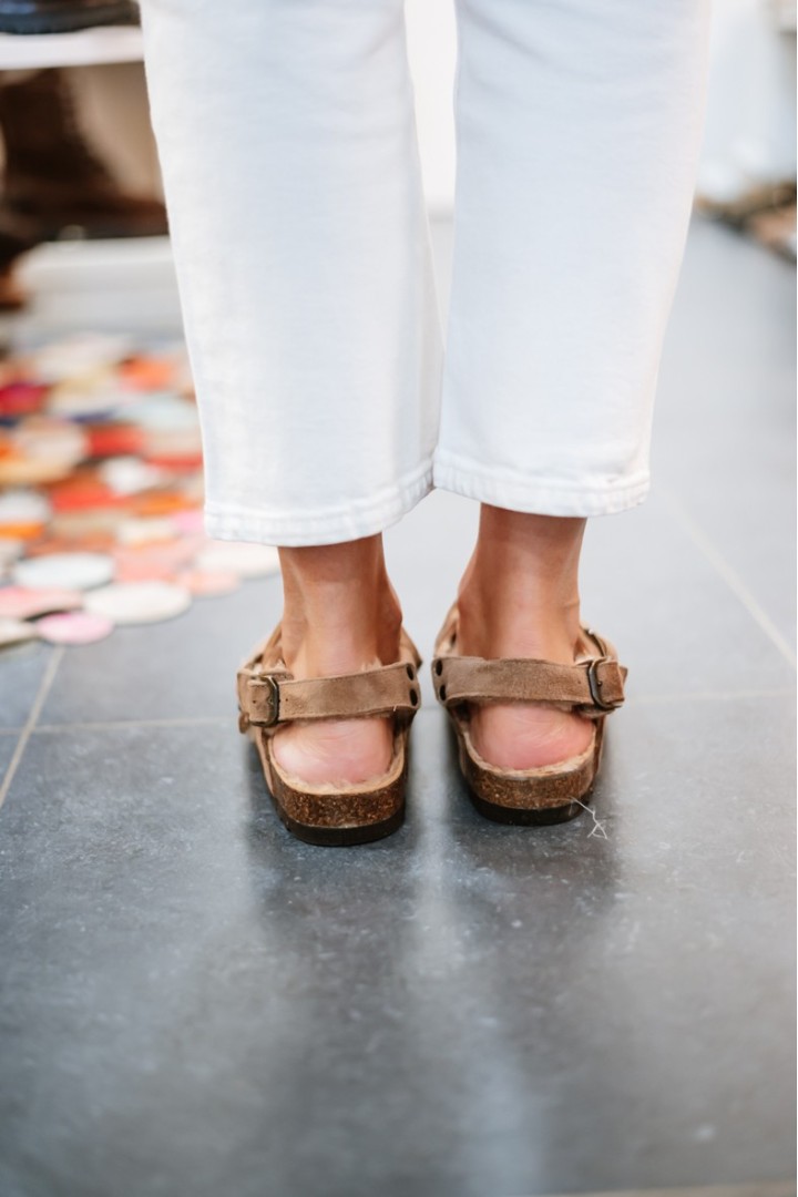 SCHOLL FAE BACKSTRAP TAUPE