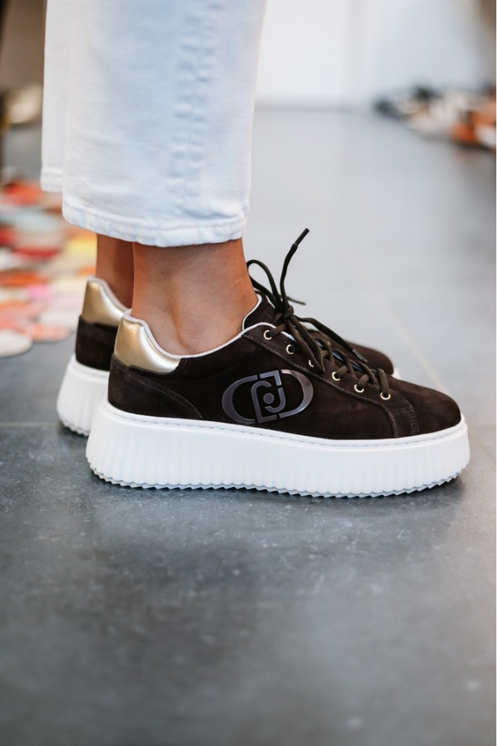 LIUJO ELODIE SNEAKER COW SUEDE MOKA