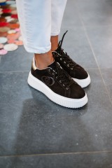 LIUJO ELODIE SNEAKER COW SUEDE MOKA