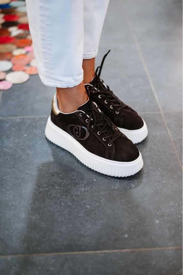 LIUJO ELODIE SNEAKER COW SUEDE MOKA