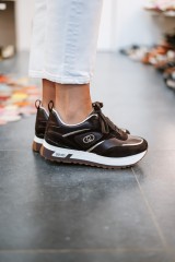 LIUJO MAXI WONDER SNEAKER COW MOKA