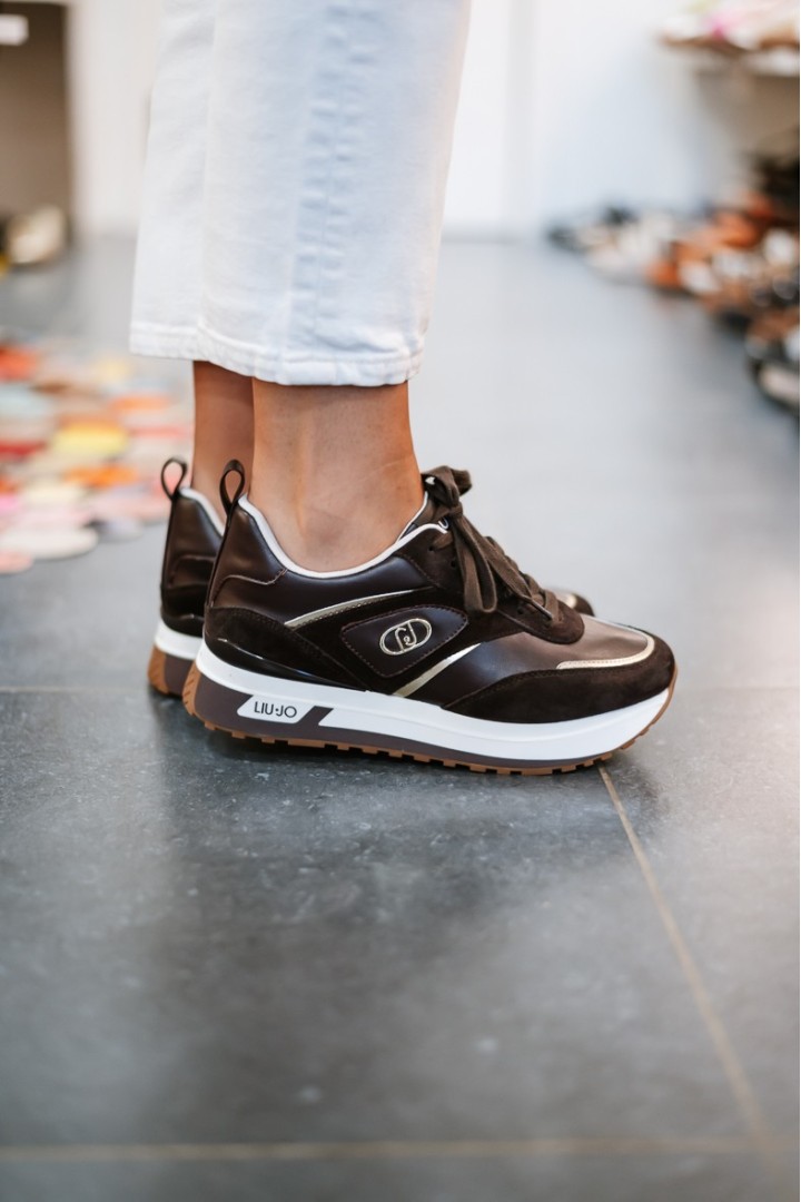 LIUJO MAXI WONDER SNEAKER COW MOKA