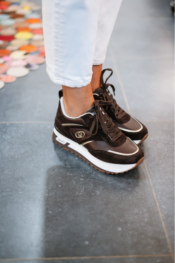 LIUJO MAXI WONDER SNEAKER COW MOKA