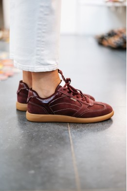 LIUJO CONNOR01 SNEAKER COW SUEDE/PATENT CREMISI