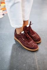 LIUJO CONNOR01 SNEAKER COW SUEDE/PATENT CREMISI