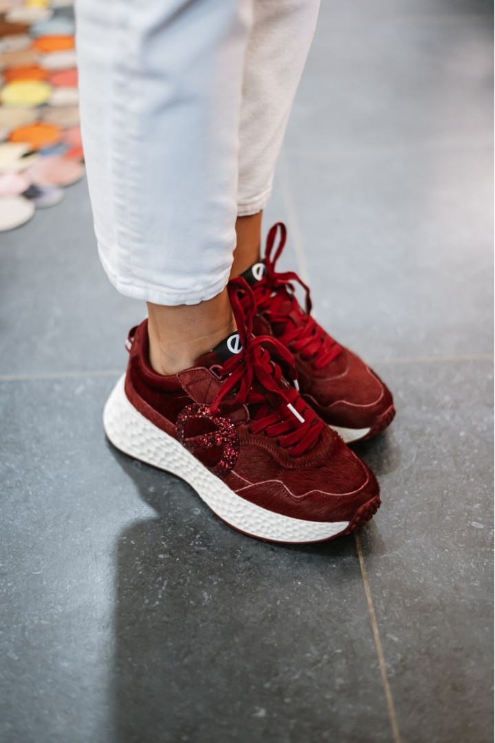 NAME CARTER JOGGER PONY GLITTER BORDO/RED