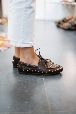 DWRS LATTY BIG STUDS DARK BROWN