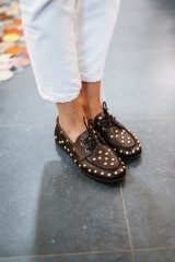 DWRS LATTY BIG STUDS DARK BROWN