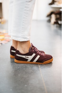 GOLA CLA156 HARRIER MIRROR TRAINER COCOA/GOLD/GUM