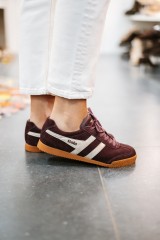 GOLA CLA156 HARRIER MIRROR TRAINER COCOA/GOLD/GUM