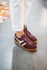 GOLA CLA156 HARRIER MIRROR TRAINER COCOA/GOLD/GUM