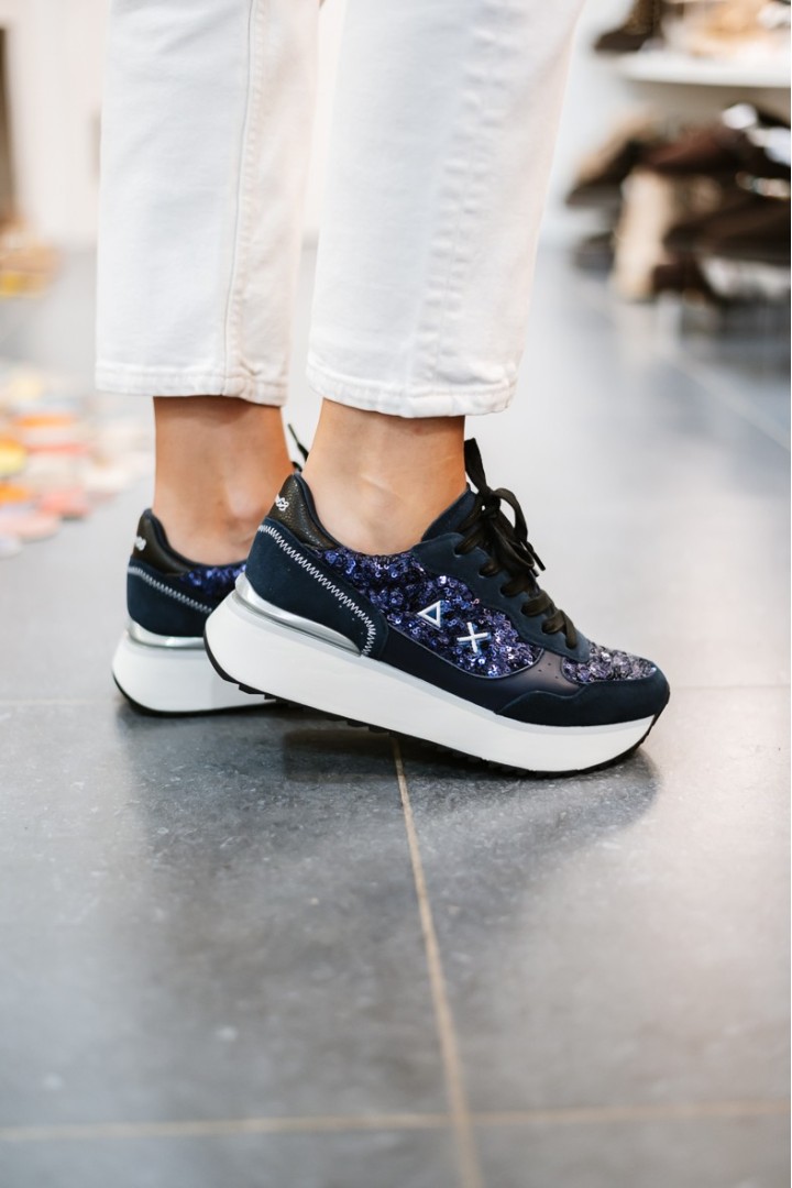 SUN68 Z46219 BIG ALLY SEQUIN NAVY BLUE