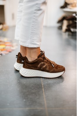 NAME CARTER JOGGER PONY GLITTER CHOCO/BRONZE
