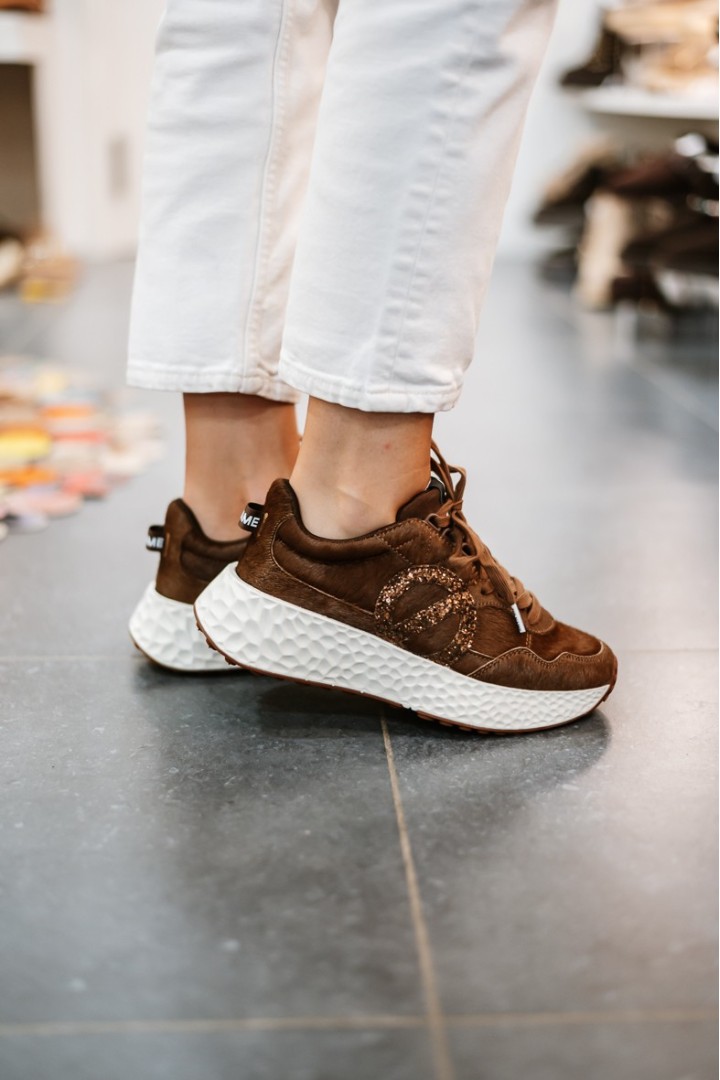 NAME CARTER JOGGER PONY GLITTER CHOCO/BRONZE