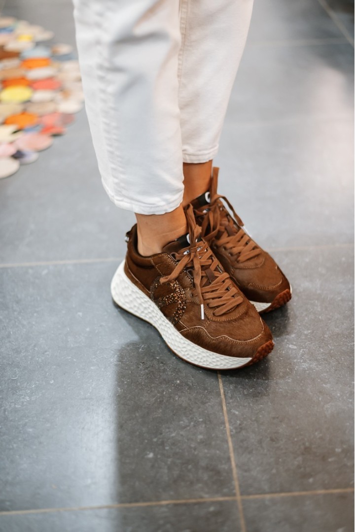 NAME CARTER JOGGER PONY GLITTER CHOCO/BRONZE