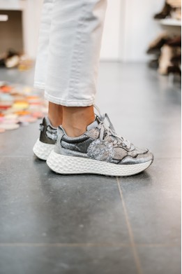 NO NAME CARTER JOGGER PONY GLITTER SILVER