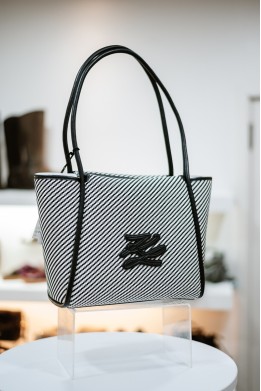 KARL LAGERFELD AUTOGRAPHE M TOTE WHITE/BLACK