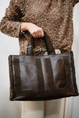 LIUJO 2F6037 L TOTE FAKE MONTONE MORO