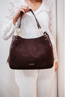 LIUJO AF6185 CIRRY SATCHEL AUBERGINE