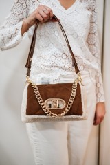 LIUJO AF6148 LAPUFFY CROSSBODY CREAM